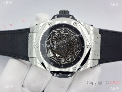 Swiss Grade Hublot Big Bang Sang Bleu Stainless Steel Watch Replica